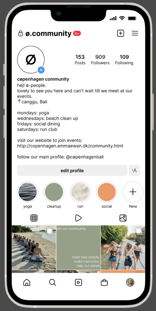 Cøpenhagen community instagram profil