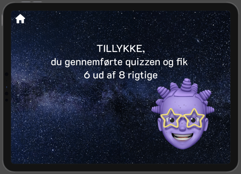 Tillykke, du gennemførte quizzen